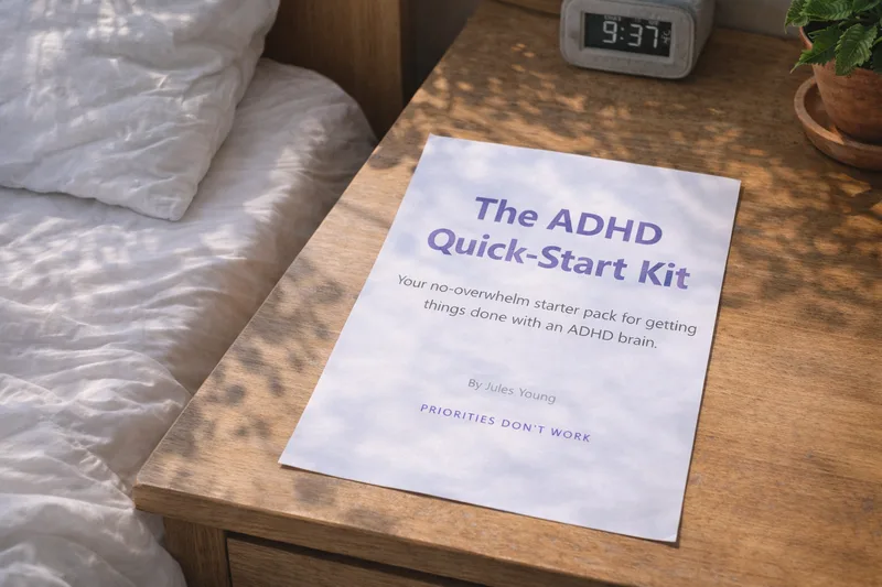 Preview of the four page ADHD Quick Start Kit